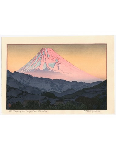 Estampe Japonaise de Yoshida Toshi | Le Mont Fuji depuis Nagaoka le Matin pas cheres