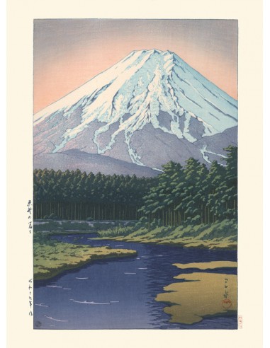 Mont Fuji vu de Oshino  de Hasui Kawase | Reproduction Fine Art prix pour 