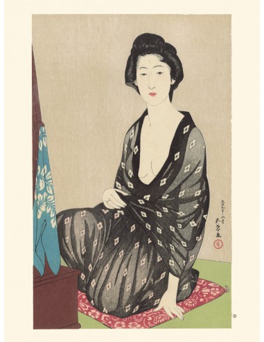 Femme en Kimono d'Été de Goyo Hashiguchi | Reproduction Fine Art suggérées chez