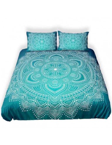 Housse de Couette Bouddha avec Mandala Turquoise livraison gratuite