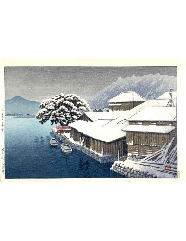 Neige à Ishinomaki de Hasui Kawase | Reproduction Fine Art 50% de réduction en Octobre 2024