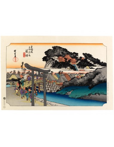 Estampe Japonaise de Hiroshige | Le Grand Tokaido n°7 Fujisawa Venez acheter