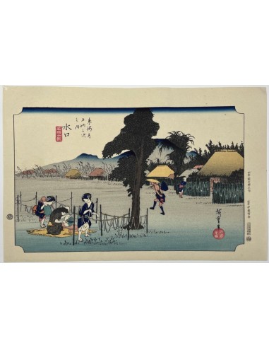 Estampe Japonaise de Hiroshige | Le Grand Tokaido n°51 Minakushi prix