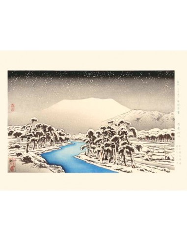 Neige sur le Mont Ikubi, de Goyo Hashiguchi - Reproduction Fine Art commande en ligne