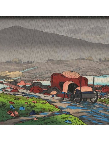 Pluie à Yakabei de Goyo Hashiguchi | Reproduction Fine Art à prix réduit toute l'année