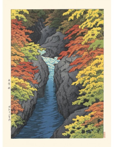 Les Gorges d'Azuma à l'Automne de Hasui Kawase | Reproduction Fine Art la chaussure