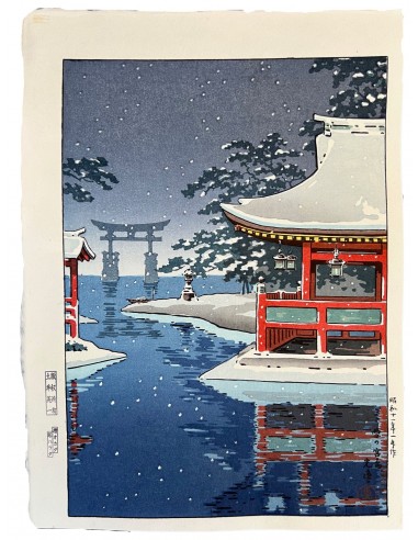 Estampe Japonaise de Koitsu Tsuchiya | Miyajima sous la neige online