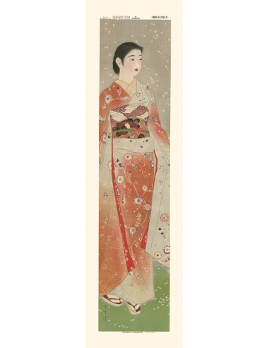 Beauté au Kimono Fleurs de Yamakawa | Reproduction Fine Art Dans la société mordern