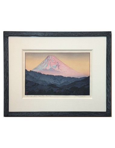 Estampe Japonaise Encadrée de Yoshida Toshi | Le Mont Fuji depuis Nagaoka le Matin de pas cher