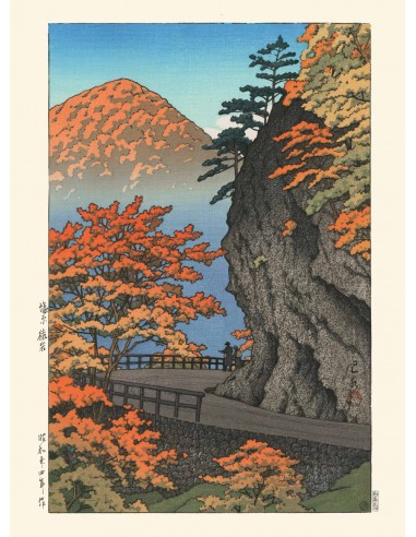 Automne à Saruiwa, Shiobara de Hasui Kawase | Reproduction Fine Art l'évolution des habitudes 