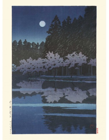 Nuit de printemps à Inokashira de Hasui Kawase | Reproduction Fine Art hantent personnes