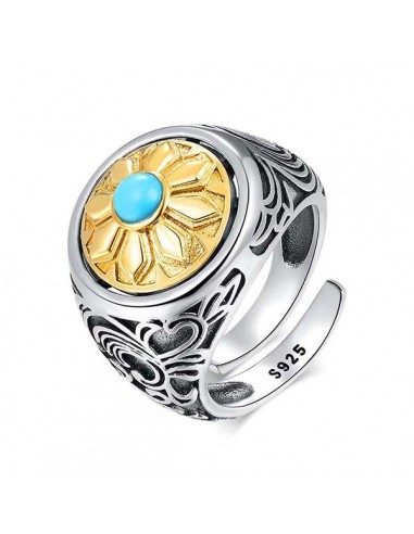 Bague Bouddha Femme et Lotus (Argent) pas cheres