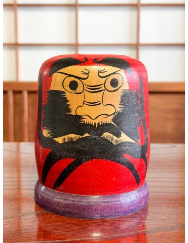 Kokeshi Daruma de Kamata Koichi sur son socle violet pas cher chine