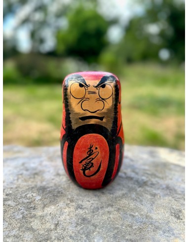 Kokeshi Daruma Rouge Calligraphié livraison et retour toujours gratuits