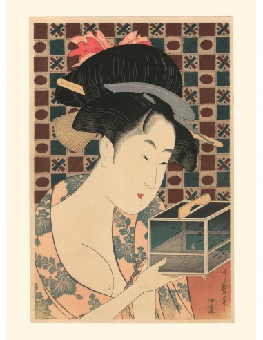 Beauté et cage aux Lucioles Utamaro Kitagawa | Reproduction Fine Art à prix réduit toute l'année