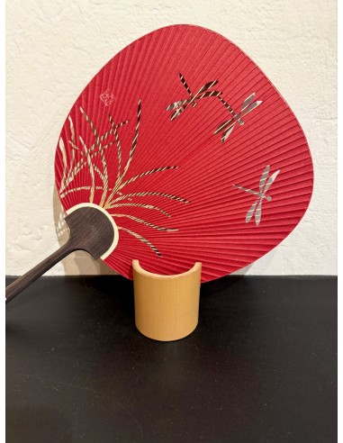 Eventail Japonais Uchiwa Contemporain - motifs ajourés Libellules du meilleur 