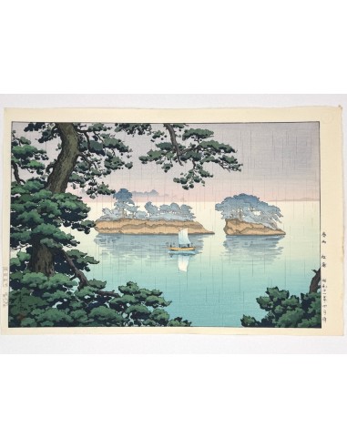 Estampe Japonaise de Koitsu Tsuchiya |  pluie de printemps à Matsushima 50% de réduction en Octobre 2024