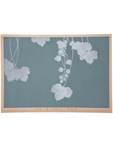 Estampe Japonaise Ecole Rinpa | Feuilles argent en stock