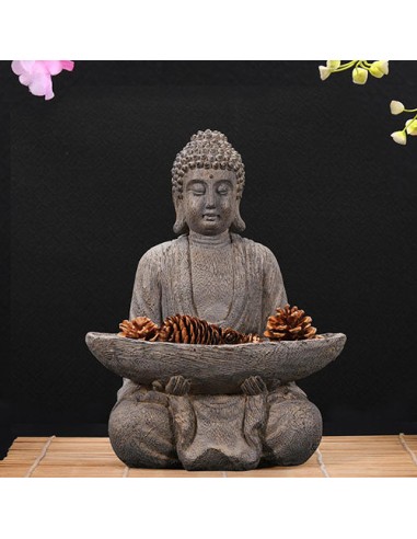 Statue Bouddha Déco Extérieure pour Jardin en linge