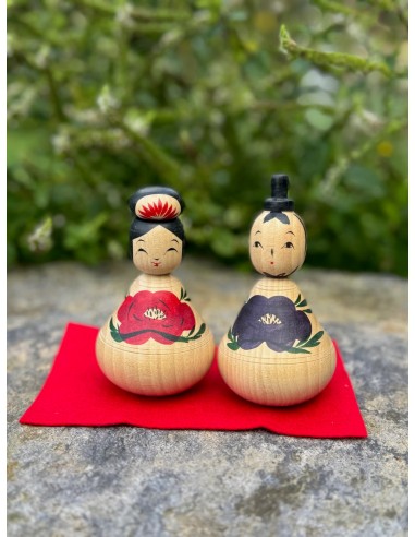 Couple de Kokeshi Créative | Fleurs de Pivoines d'Europe débarque