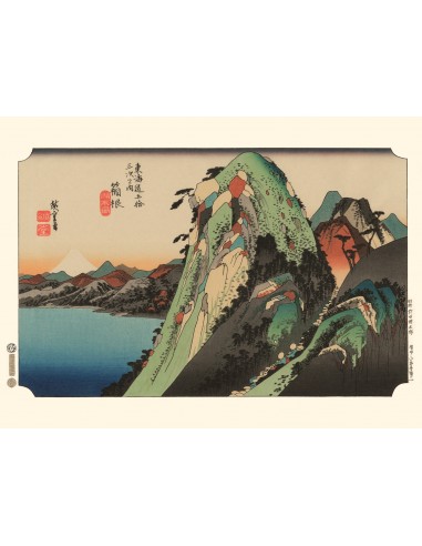 Les montagnes à Hakone de Hiroshige | Reproduction Fine Art solde