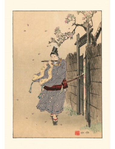 Samouraï Joueur de Flûte de Fuko Matsumoto | Reproduction Fine Art store