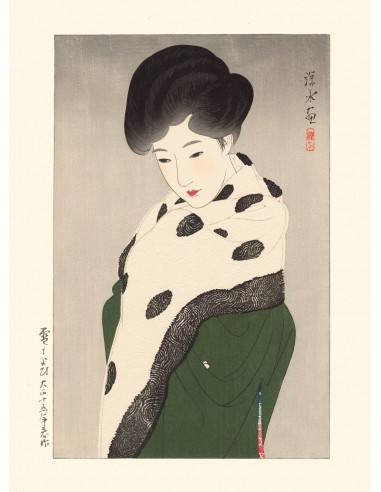 Comme la neige, 100 beautés en kimono de Shinsui Ito | Reproduction Fine Art de technologie