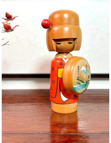 Kokeshi créative vintage de Kunio Miyagawa |  Ombrelle Mont Fuji soldes