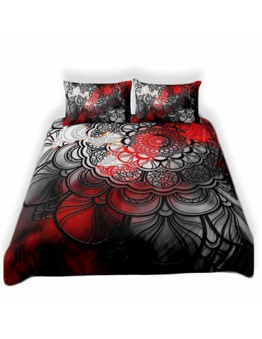 Housse de Couette Mandala Rouge Bouddha la chaussure