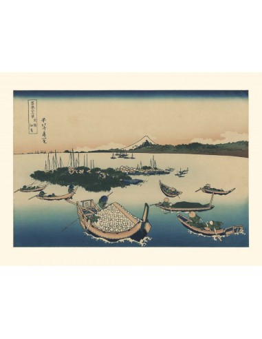 Ile Tsukuda de Hokusai | Reproduction Fine Art meilleur choix