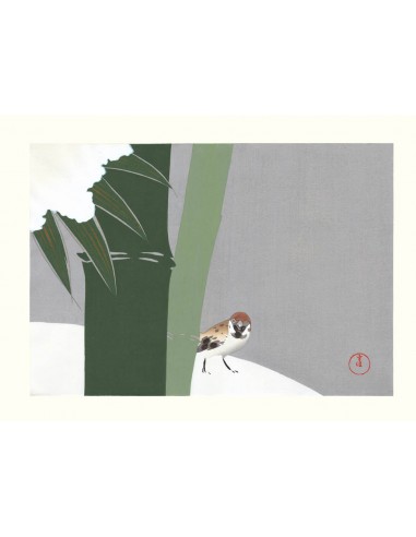 Moineaux et bambou de Kamisaka Sekka | Reproduction Fine Art Véritable concentré