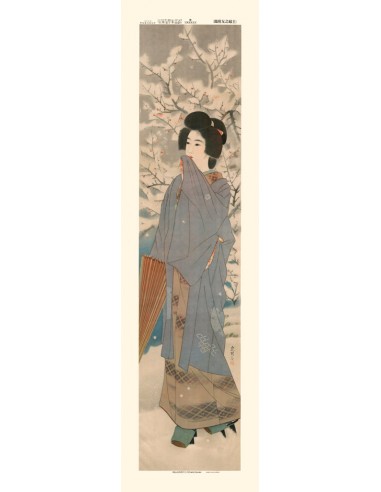 Beauté sous la Neige de Shinsui Ito | Reproduction Fine Art la chaussure