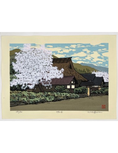 Estampe Japonaise de Nishijima Katsuyuki | Cerisiers en Fleurs à Ohara 50-70% off 