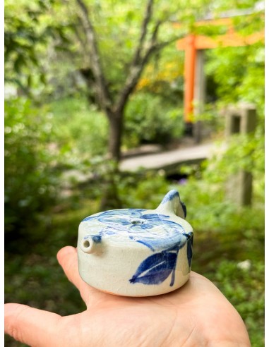 Céramique Japonaise | Suiteki - compte-gouttes d'eau au motif fleur Pour