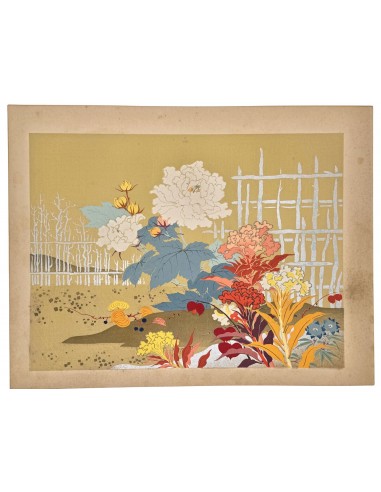 Estampe Japonaise Ecole Kano | Jardin d'Automne outlet